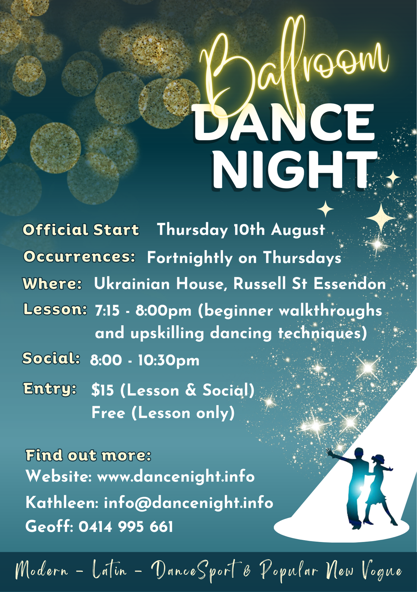 Ballroom Dance Night Ballroom Dance Night